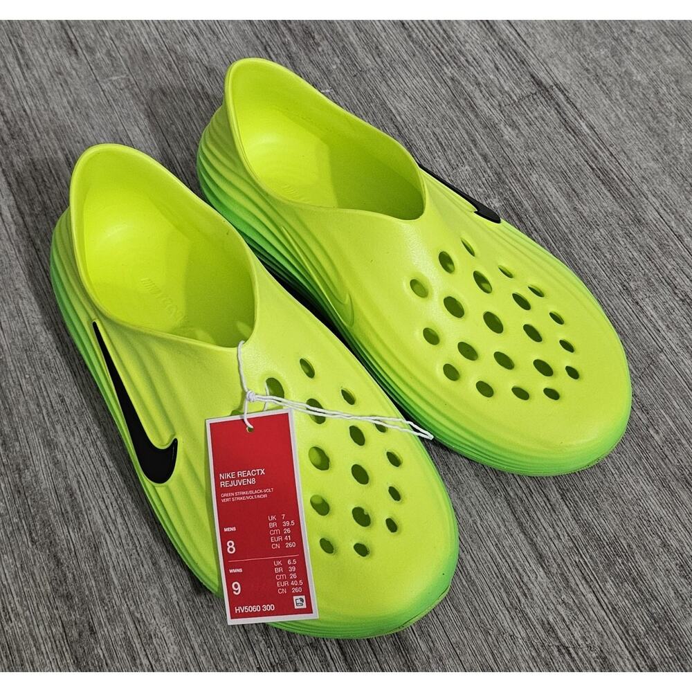 Nike ReactX Rejuven8 Green Strike HV5060-300 Recovery Shoe Men's Size 8